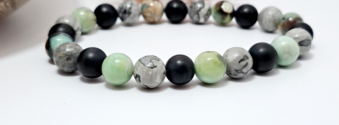 bracelet pierre naturelle jaspe homme