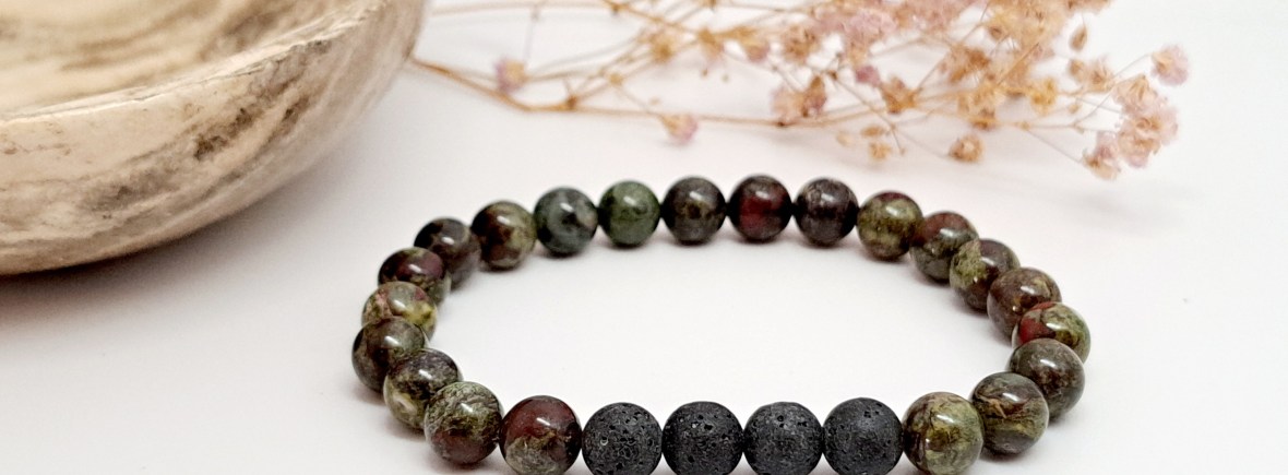 bracelet pierre naturelle homme sang du dragon