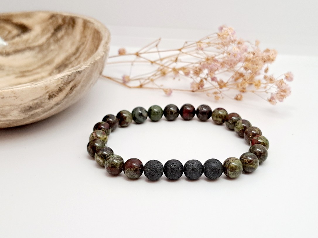 bracelet pierre naturelle homme sang du dragon