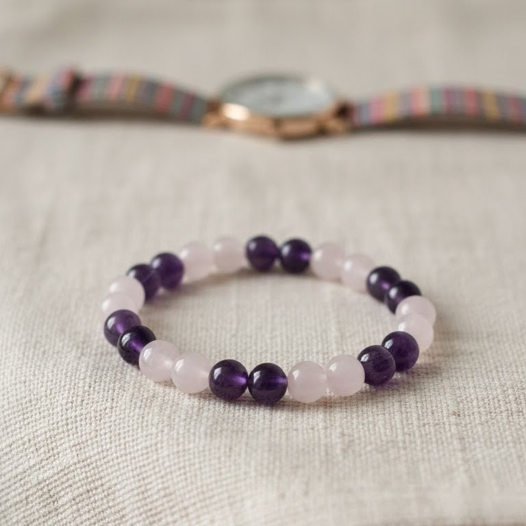 bracelet quartz rose enfant