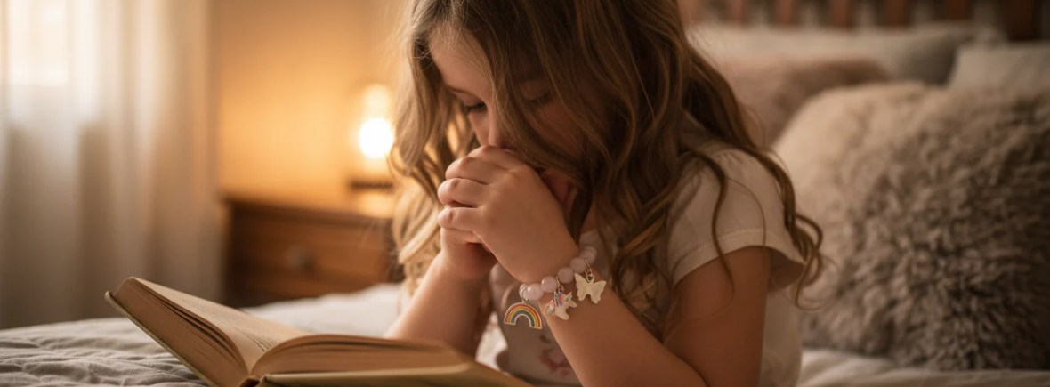 petite fille lit sur son lit