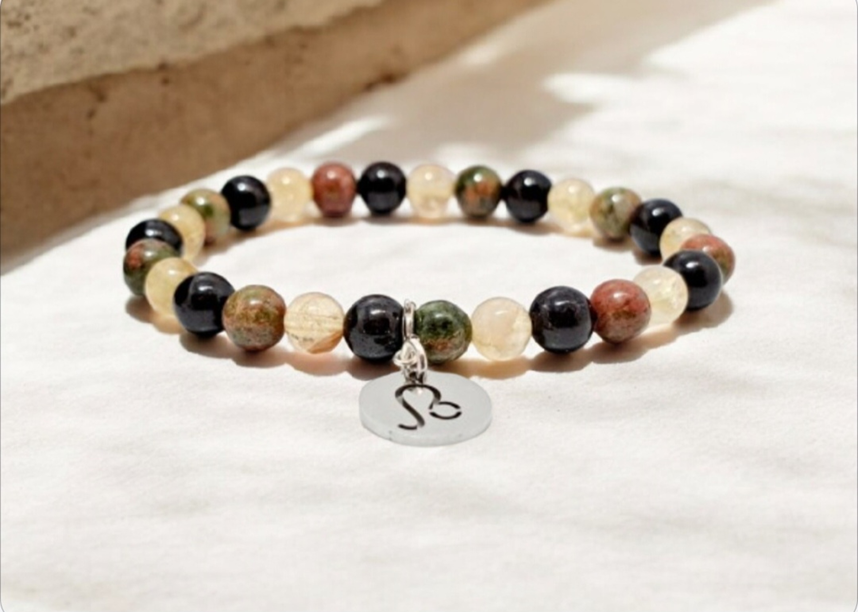 bracelet pierres astro lion